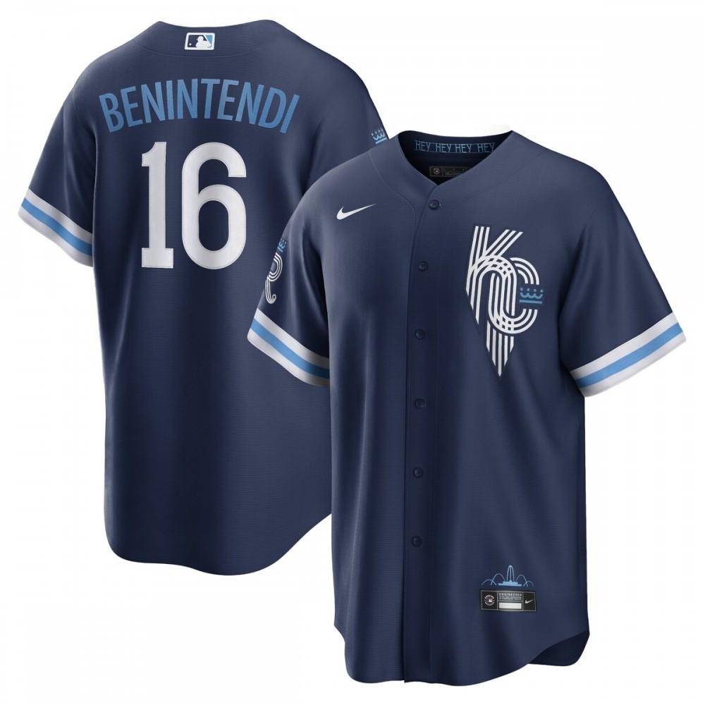 Andrew Benintendi Kansas City Royals Nike 2022 City Connect Replica Player Jersey – Navy
