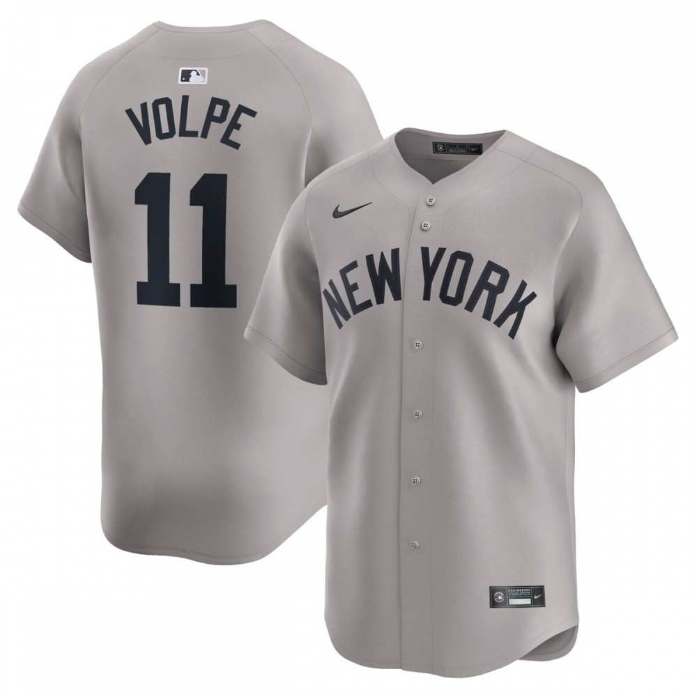 Anthony Volpe New York Yankees Nike Away Limited Player Jersey – Gray