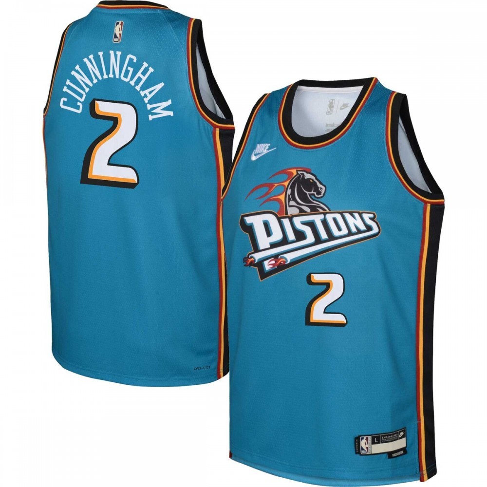 Cade Cunningham Detroit Pistons Nike Youth 2022/23 Swingman Jersey Teal – Classic Edition