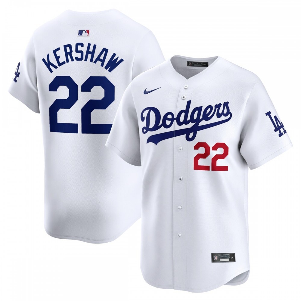 Clayton Kershaw Los Angeles Dodgers Nike Home Limited Player Jersey – White