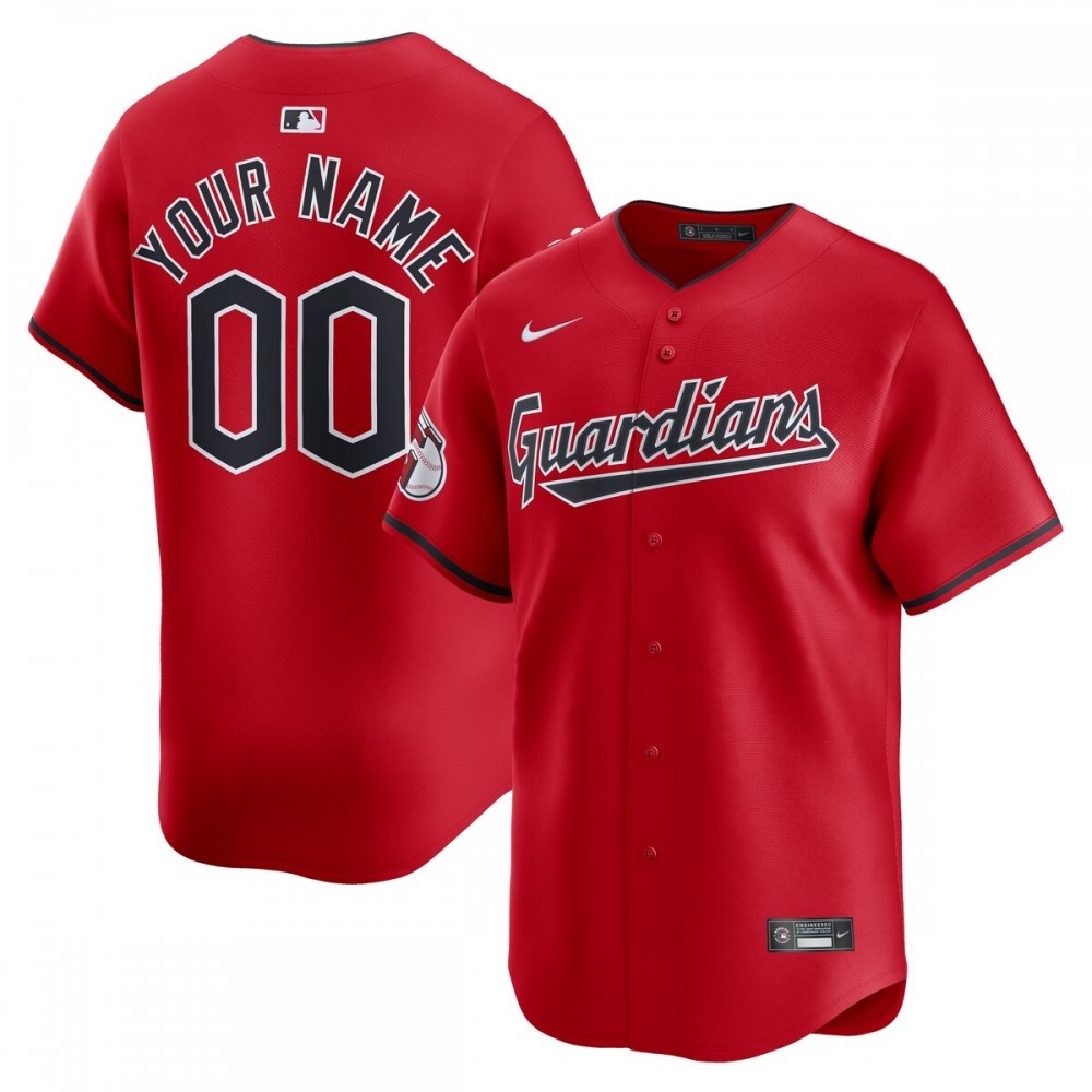 Cleveland Guardians Nike Alternate Limited Custom Jersey?– Red