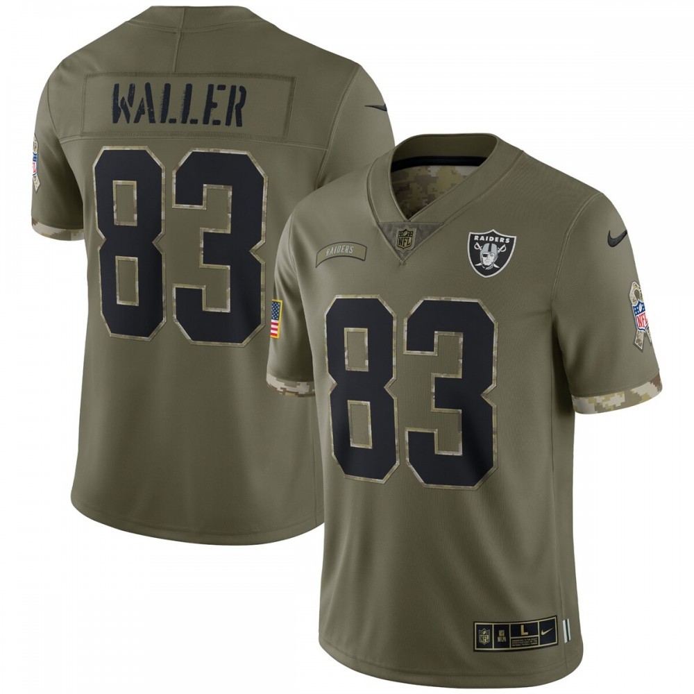 Darren Waller Las Vegas Raiders Nike 2022 Salute To Service Limited Jersey – Olive