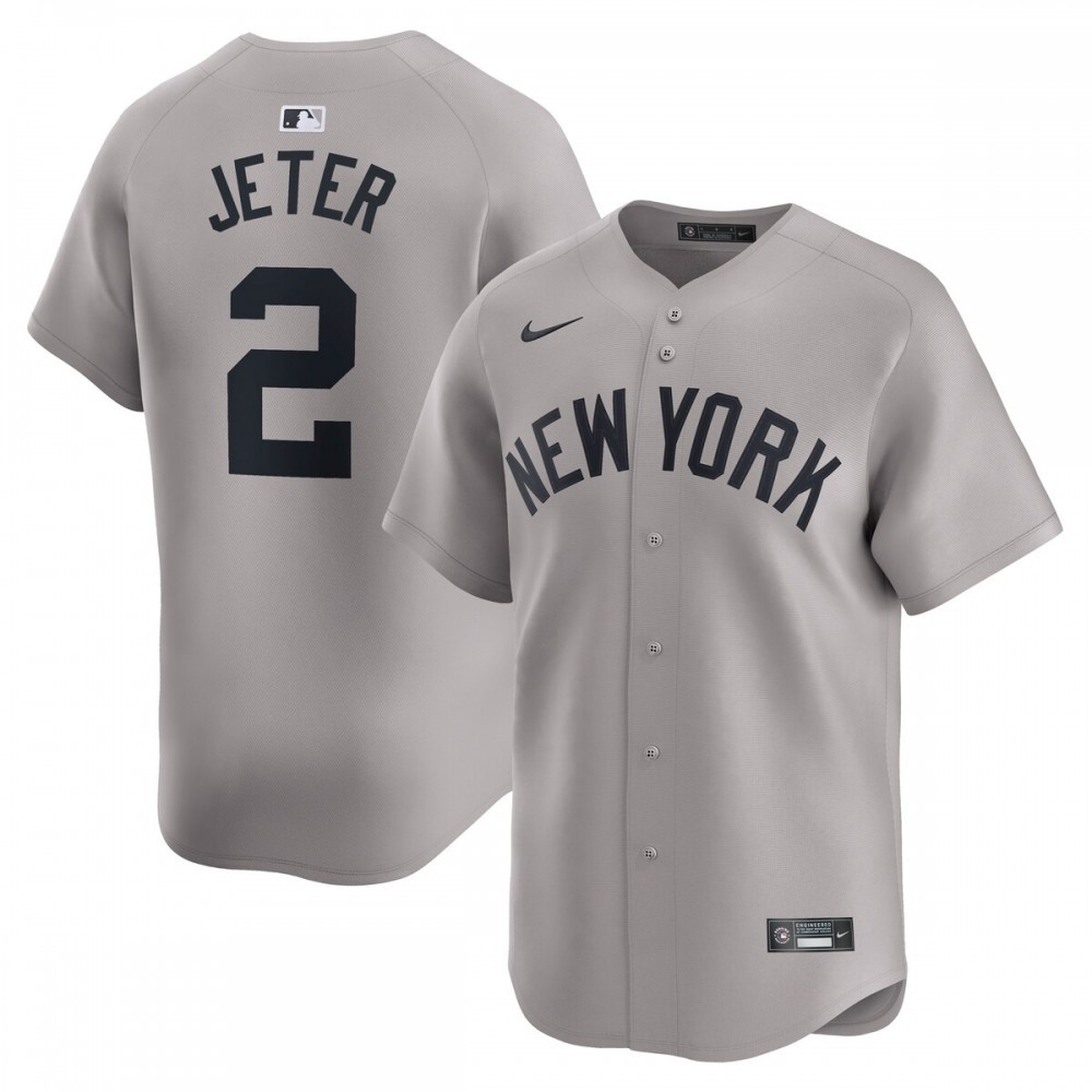 Derek Jeter New York Yankees Nike Away Limited Player Jersey – Gray