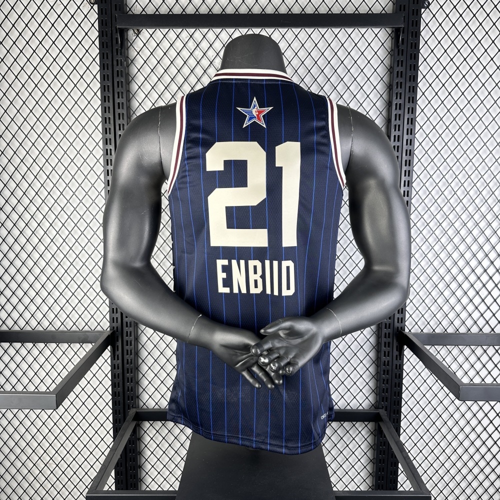 2024/25 Philadelphia 76ers All-Star Blue Joel Embiid #21 Men’s Jersey