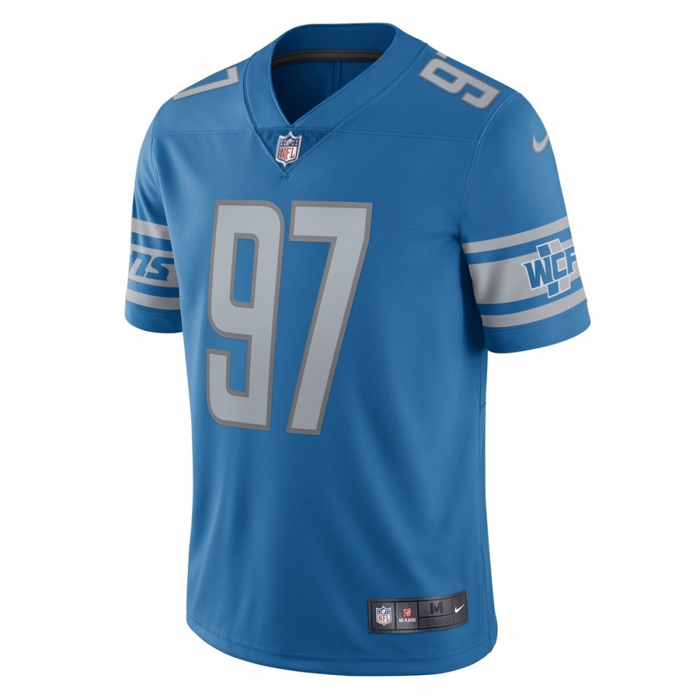 Aidan Hutchinson Detroit Lions Nike Team Vapor Limited Jersey – Blue