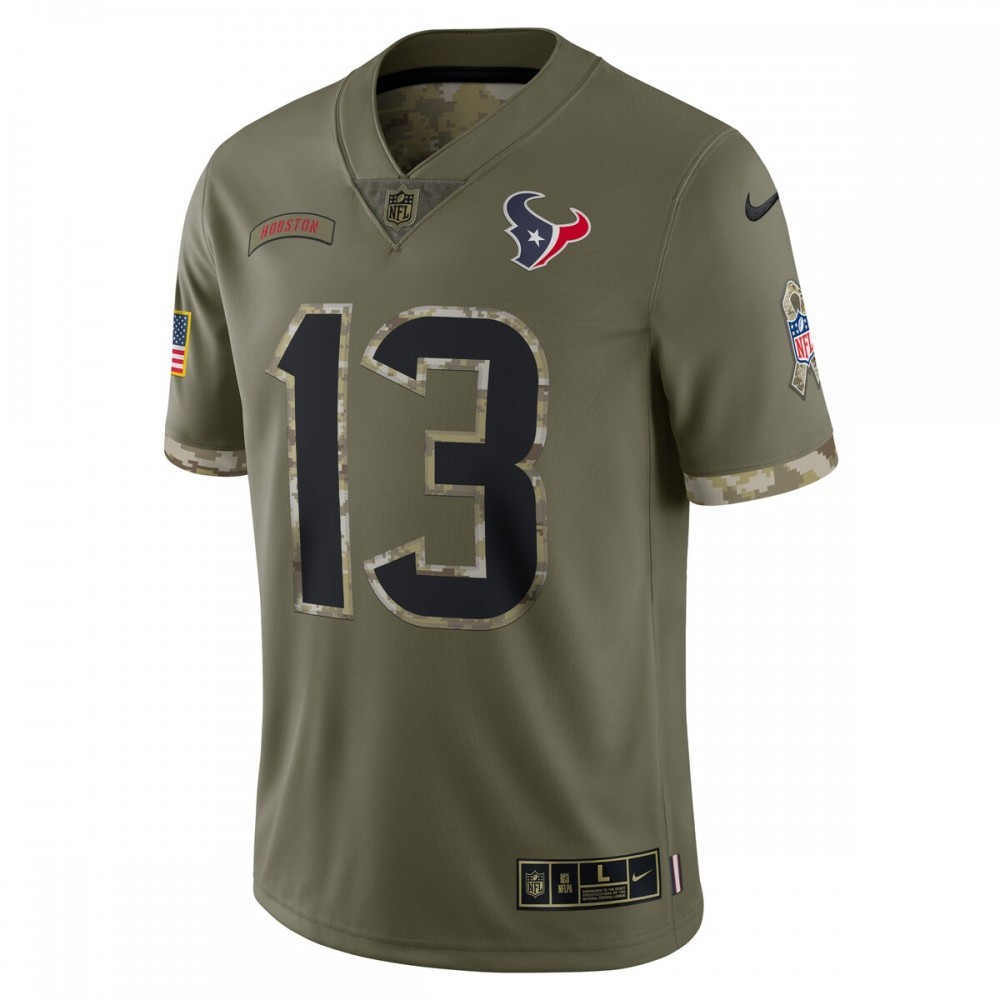 Brandin Cooks Houston Texans Nike 2022 Salute To Service Limited Jersey – Olive