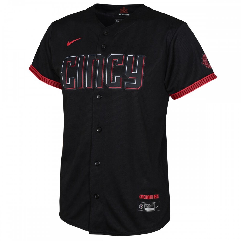 Cincinnati Reds Nike Youth 2023 City Connect Replica Jersey – Black