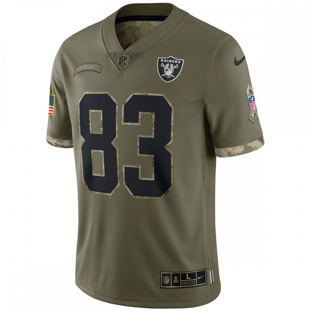 Darren Waller Las Vegas Raiders Nike 2022 Salute To Service Limited Jersey – Olive