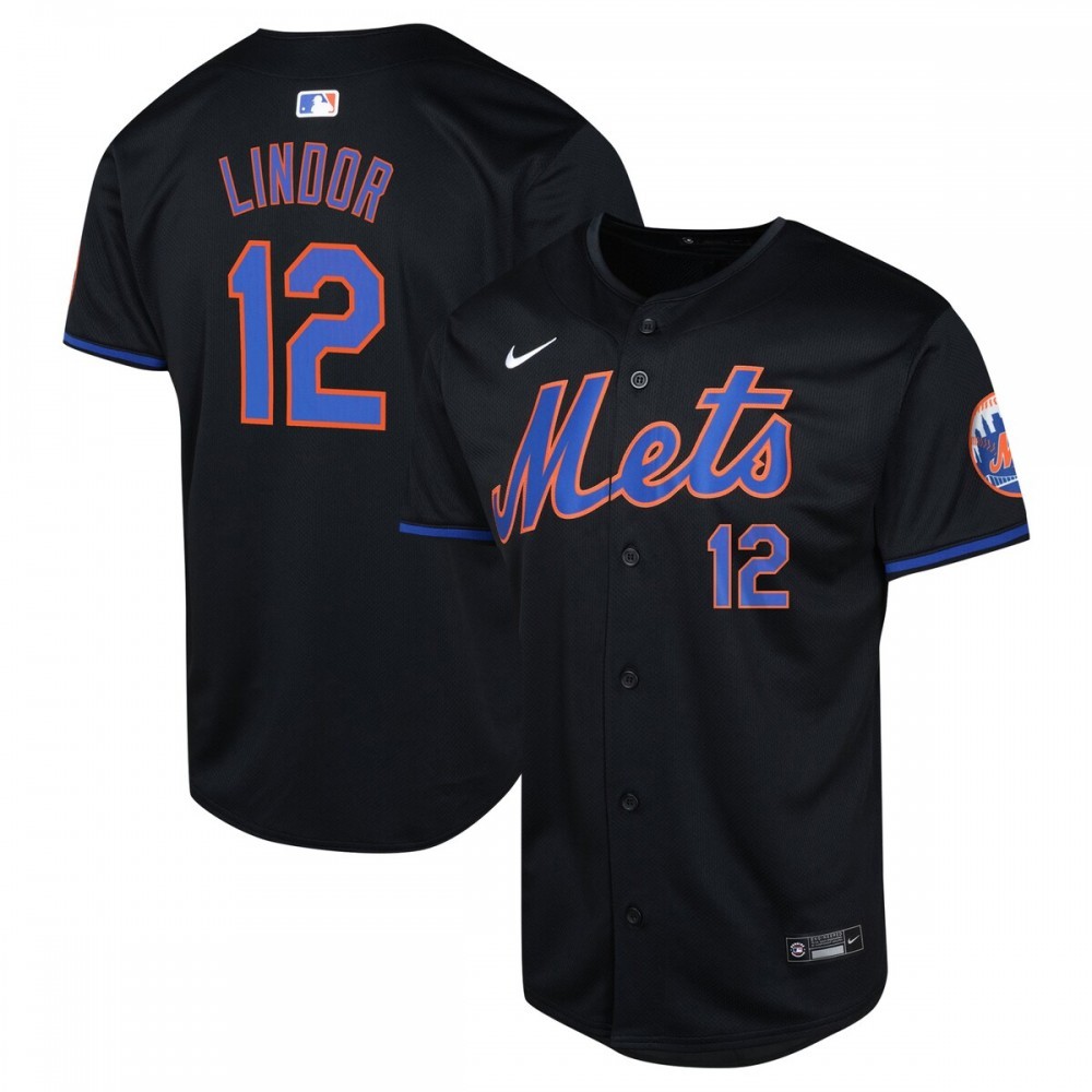 Francisco Lindor New York Mets Nike Youth Alternate Limited Player Jersey – Black