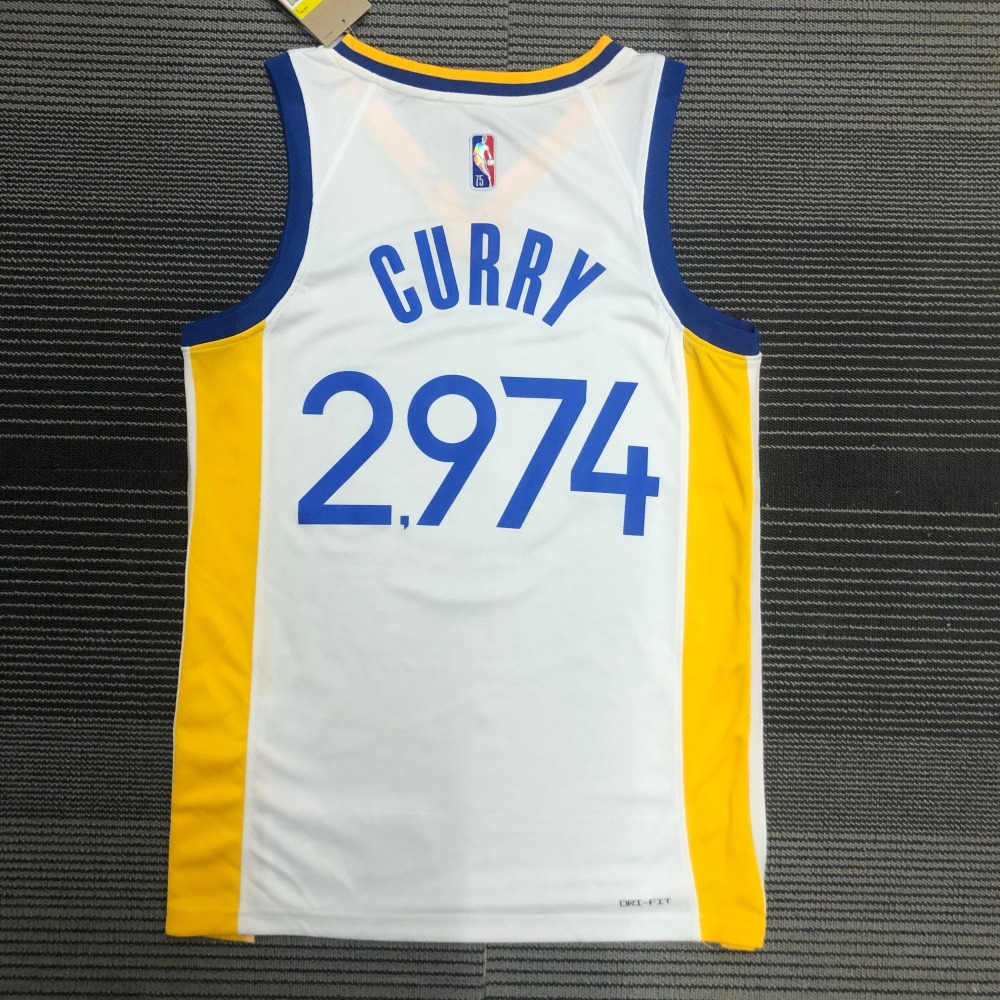 Golden State Warriors 75th Anniversary V-Neck Stephen Curry Men’s Jersey