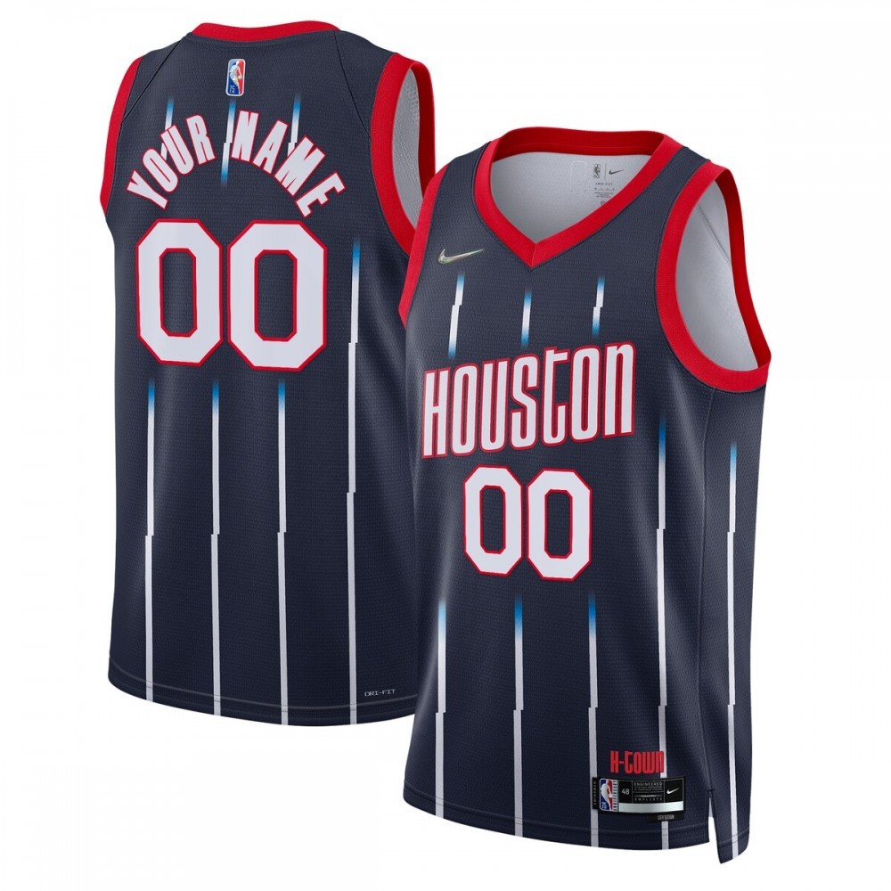 Houston Rockets Nike 2021/22 Swingman Custom Jersey – City Edition – Navy