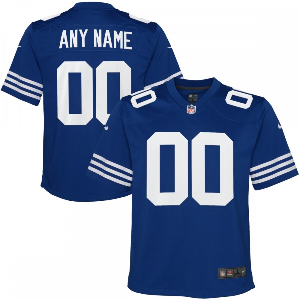 Indianapolis Colts Nike Youth Alternate Custom Game Jersey – Royal