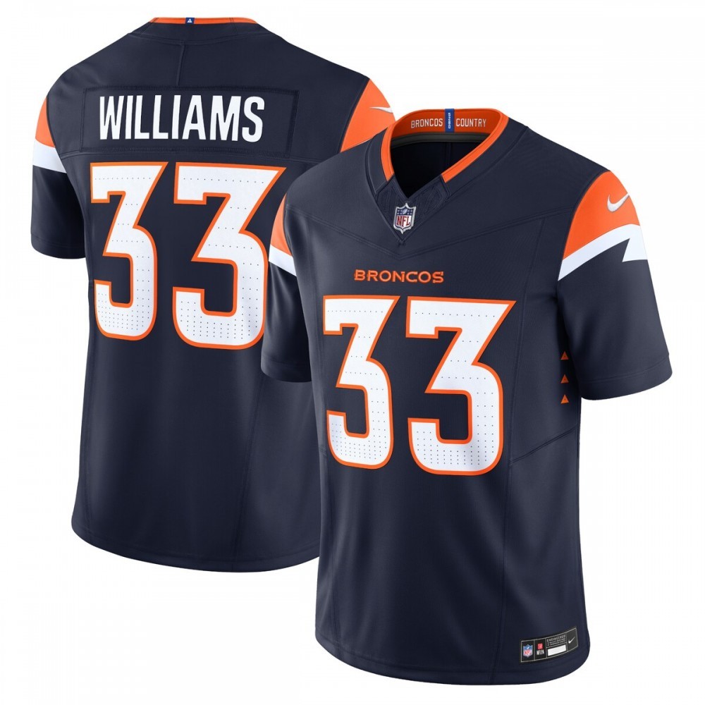 Javonte Williams Denver Broncos Nike Mile High Collection Vapor F.U.S.E. Limited Men’s Jersey – Navy