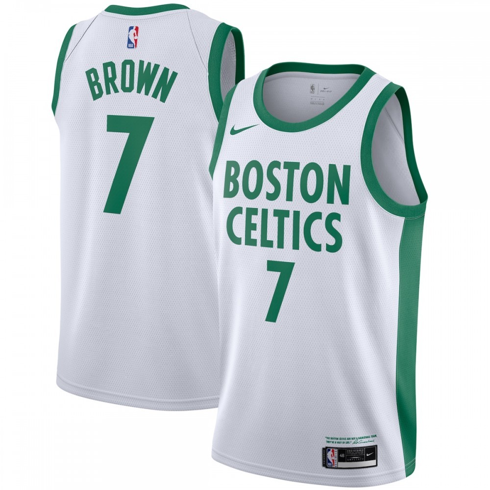 Jaylen Brown Boston Celtics Nike 2020/21 Swingman Player Jersey White – City Edition
