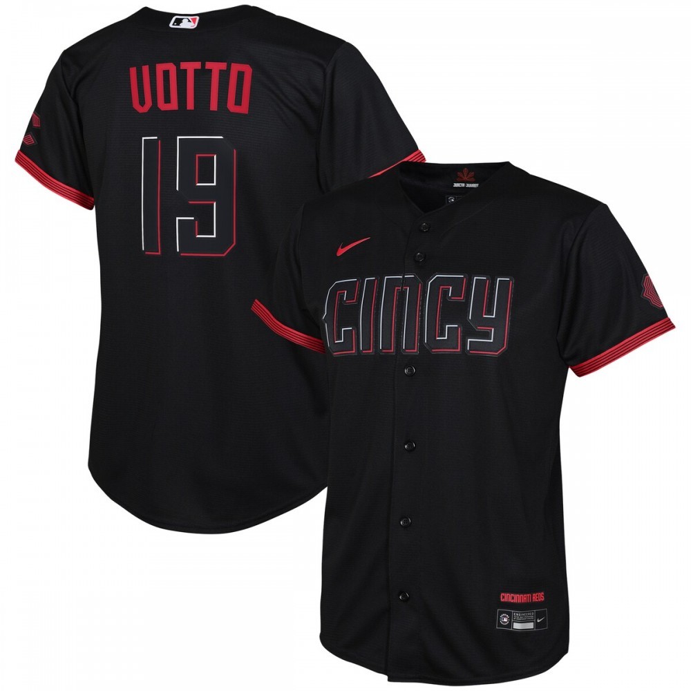 Joey Votto Cincinnati Reds Nike Youth 2023 City Connect Replica Player Jersey – Black