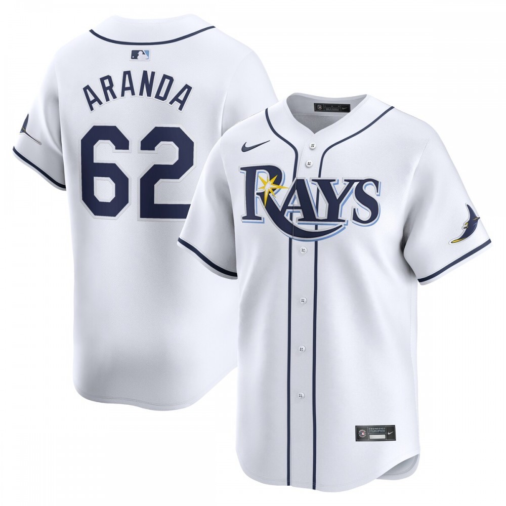 Jonathan Aranda Tampa Bay Rays Nike Home Limited Player Jersey – White