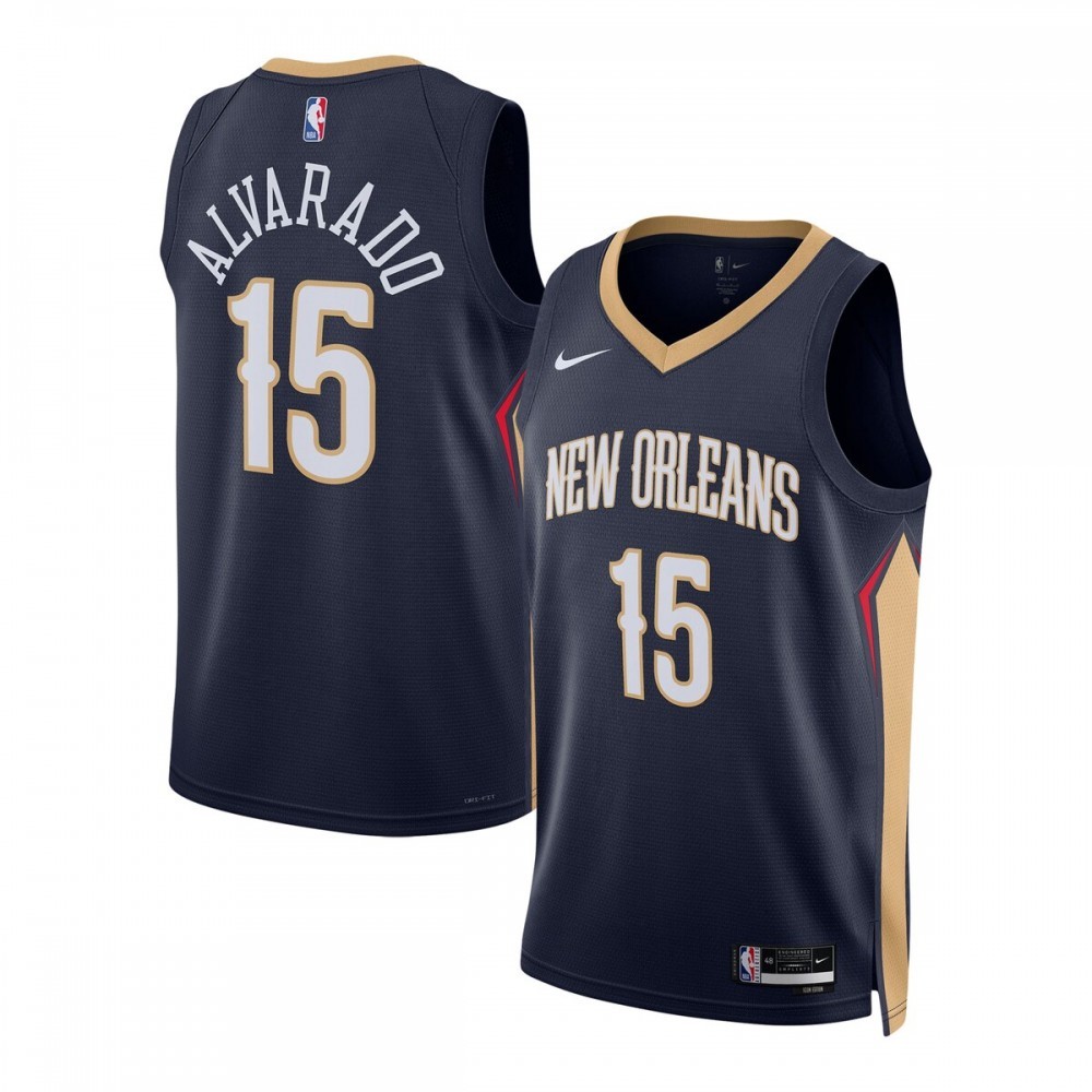 Jose Alvarado New Orleans Pelicans Nike Unisex Swingman Jersey – Icon Edition – Navy