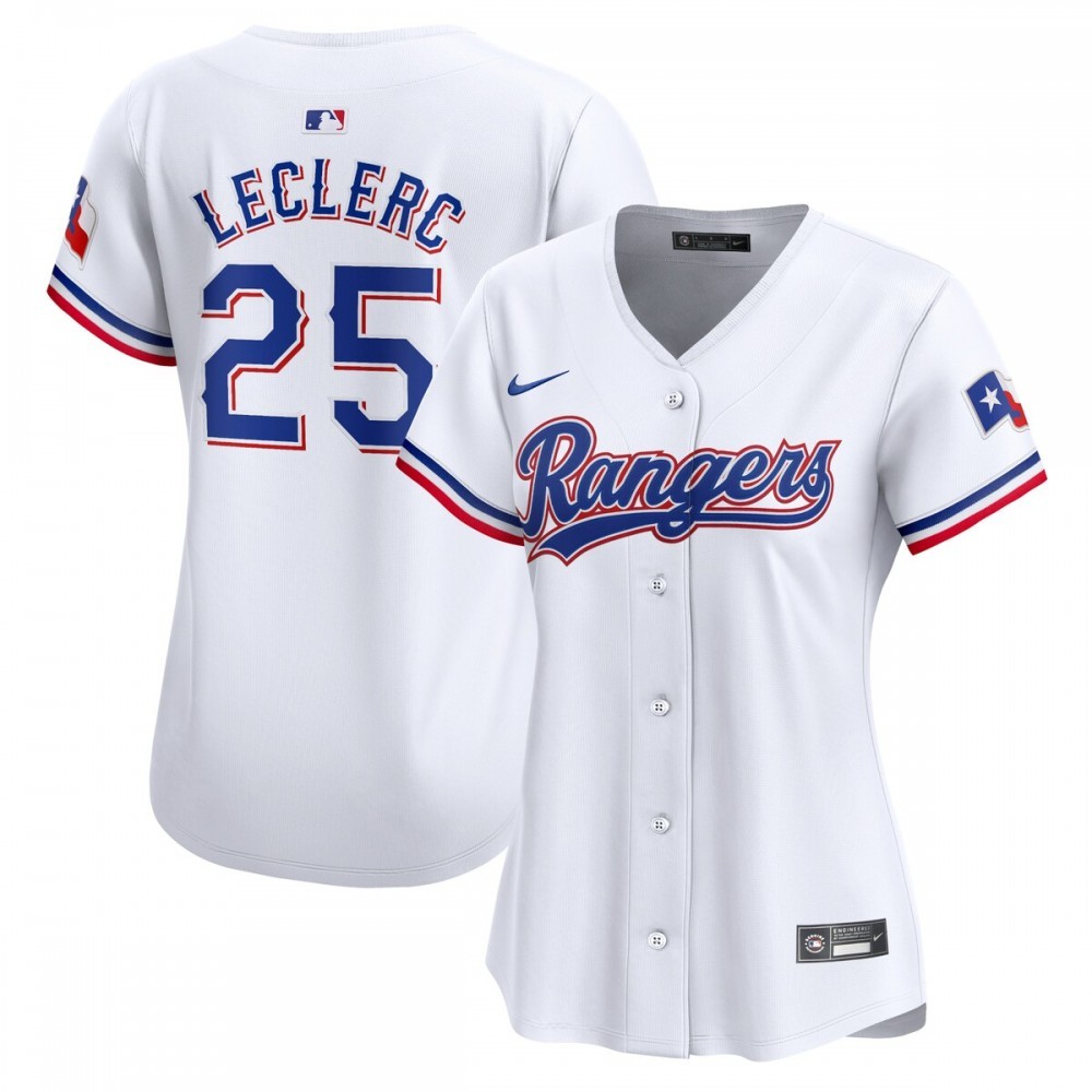 José Leclerc Texas Rangers Nike Women’s Home Limited Player Jersey – White