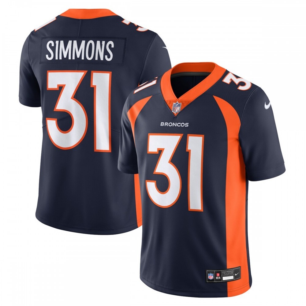 Justin Simmons Denver Broncos Nike Vapor Untouchable Limited Jersey – Navy