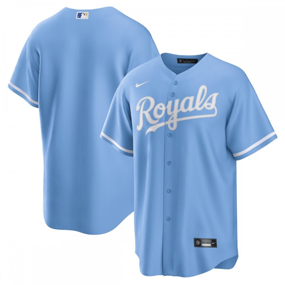 Kansas City Royals Nike Alternate Replica Team Logo Jersey – Light Blue