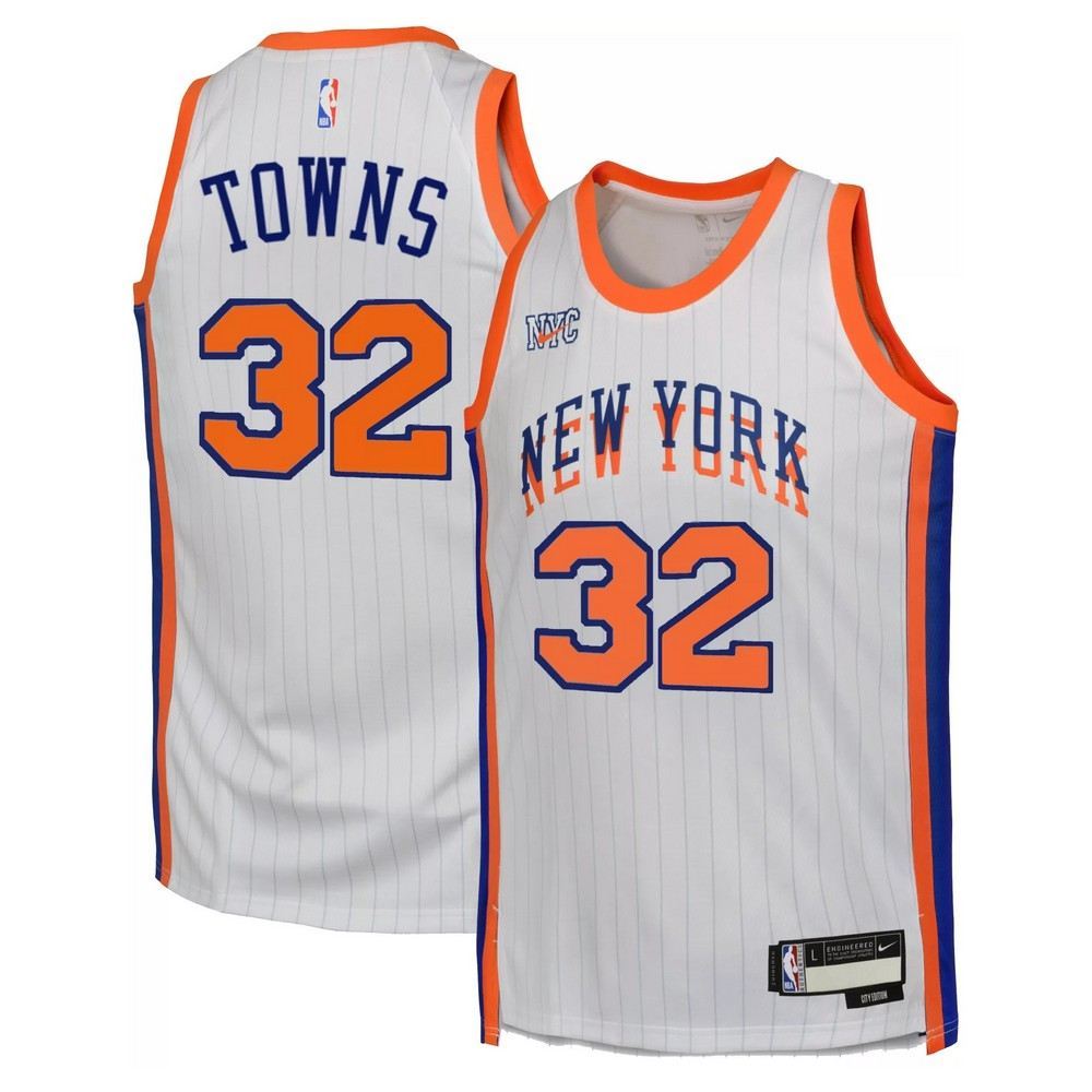 Karl-Anthony Towns New York Knicks Nike Unisex 2024/25 Swingman Player Jersey – City Edition – White
