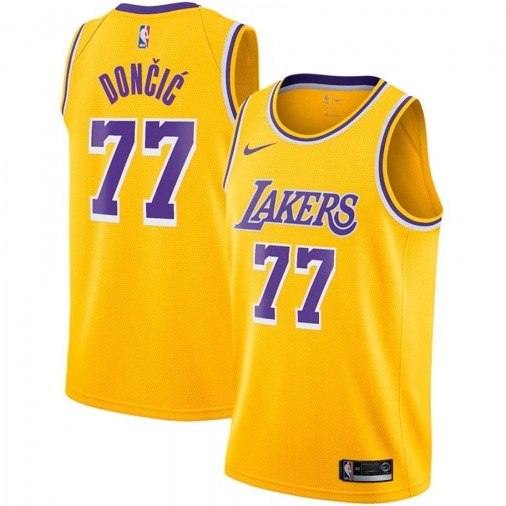 Los Angeles Lakers Youth Nike Icon Edition Swingman Jersey – Gold – Luka Don?i?