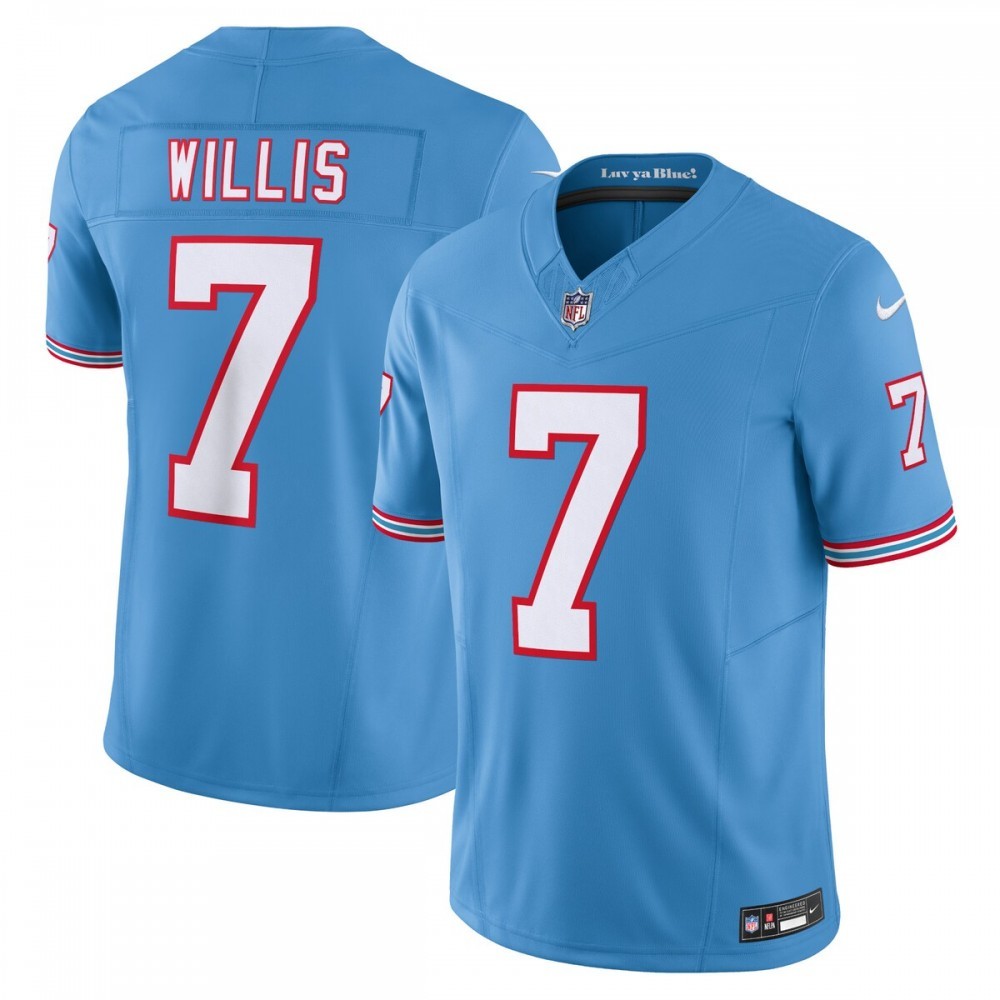 Malik Willis Tennessee Titans Nike Vapor F.U.S.E. Limited Jersey – Light Blue