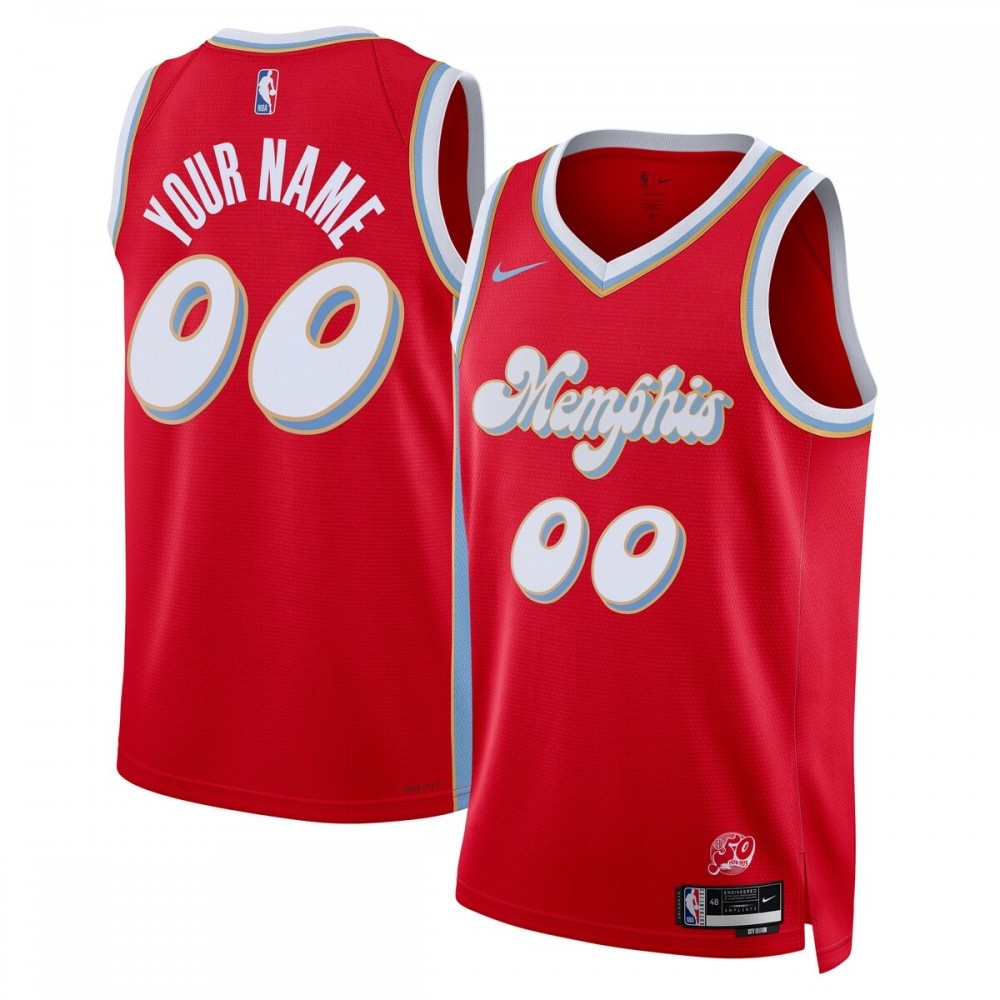 Memphis Grizzlies Nike Unisex 2024/25 Custom Swingman Jersey – City Edition – Red