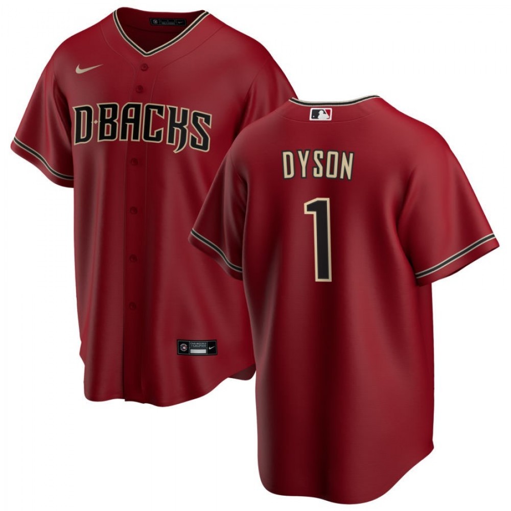 Men’s Arizona Diamondbacks Jarrod Dyson #1 Nike Red 2020 Alternate Jersey
