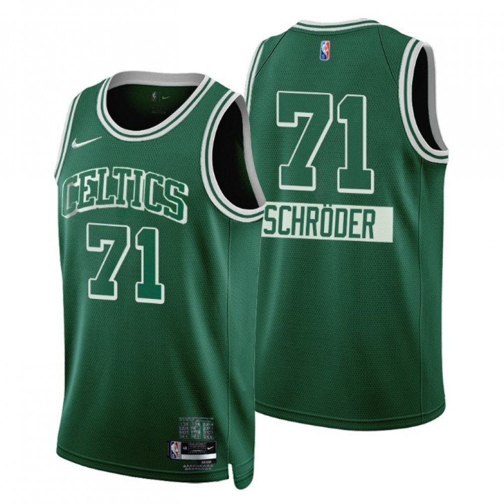 Men’s Boston Celtics Dennis Schroder #71 Nike Green 2021/22 Swingman NBA Jersey – City Edition