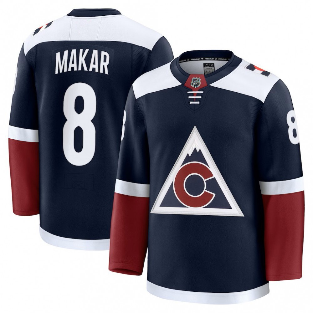 Men’s Colorado Avalanche Cale Makar Navy Alternate Premium Jersey