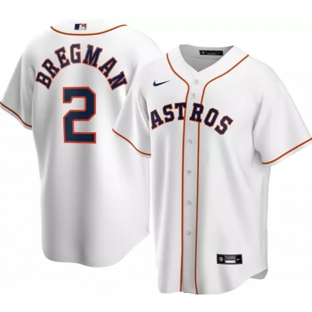 Men’s Houston Astros Alex Bregman #2 Nike White Home 2020 Jersey