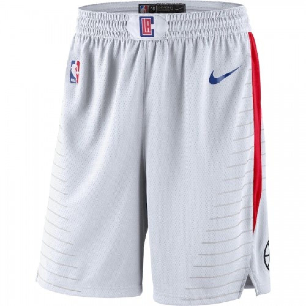 Men’s LA Clippers Nike White/Red 202021 Performance Swingman Shorts – Association Edition