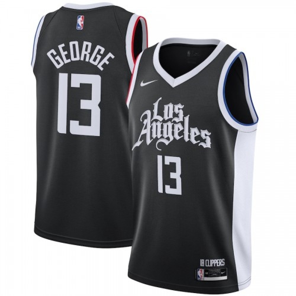 Men’s LA Clippers Paul George #13 Nike Black 2020/21 Swingman Player Jersey – City Edition