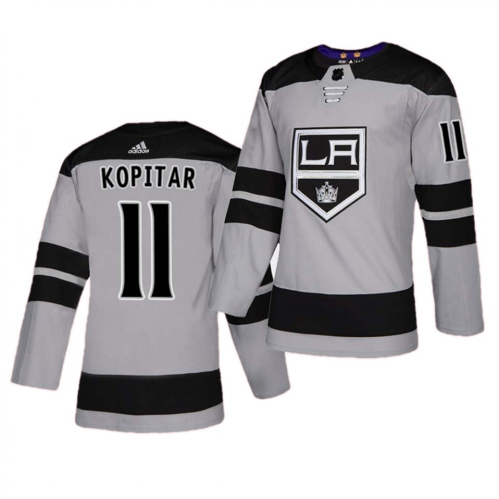 Men’s Los Angeles Kings An?e Kopitar  #11  adidas Gray Alternate Premium Jersey