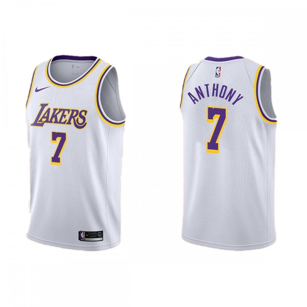 Men’s Los Angeles Lakers Carmelo Anthony #7 Nike White 2020/21 Swingman Jersey – Association Edition