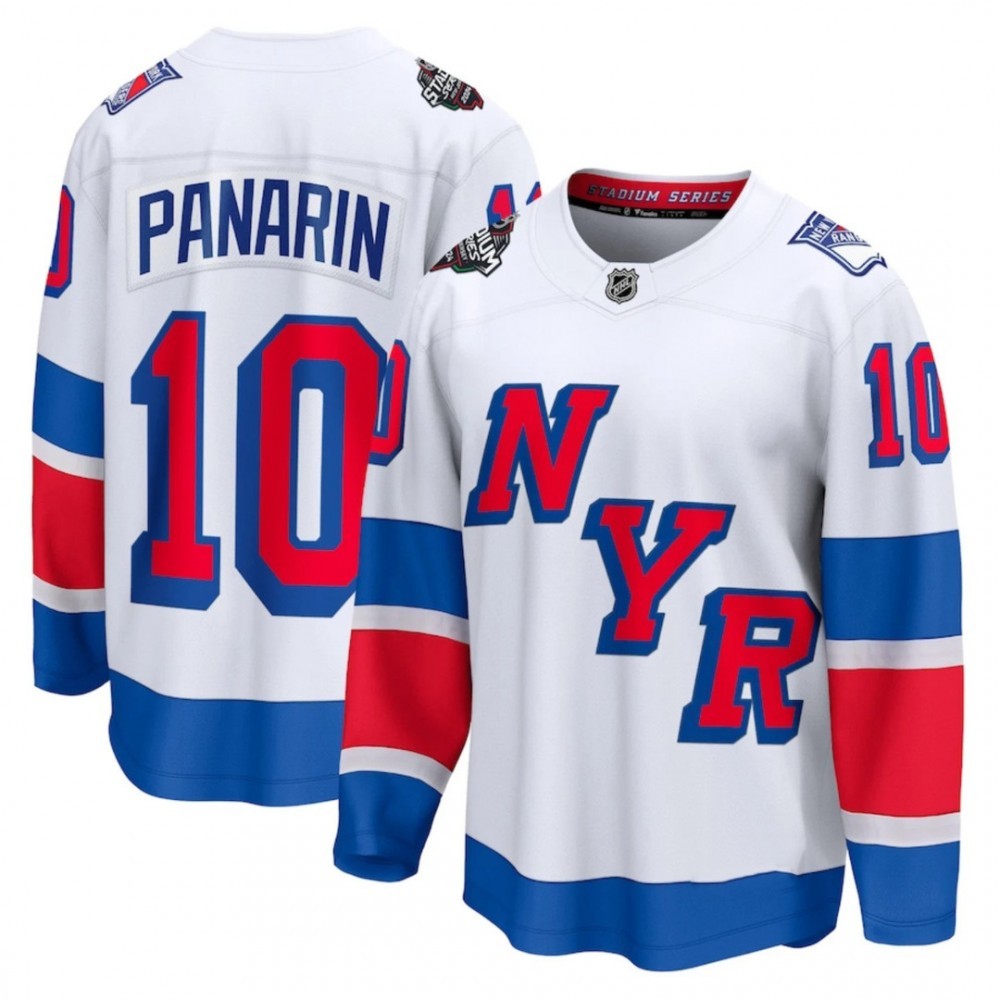 Men’s New York Rangers Artemi Panarin White 2024 NHL Stadium Series Breakaway Premium Jersey