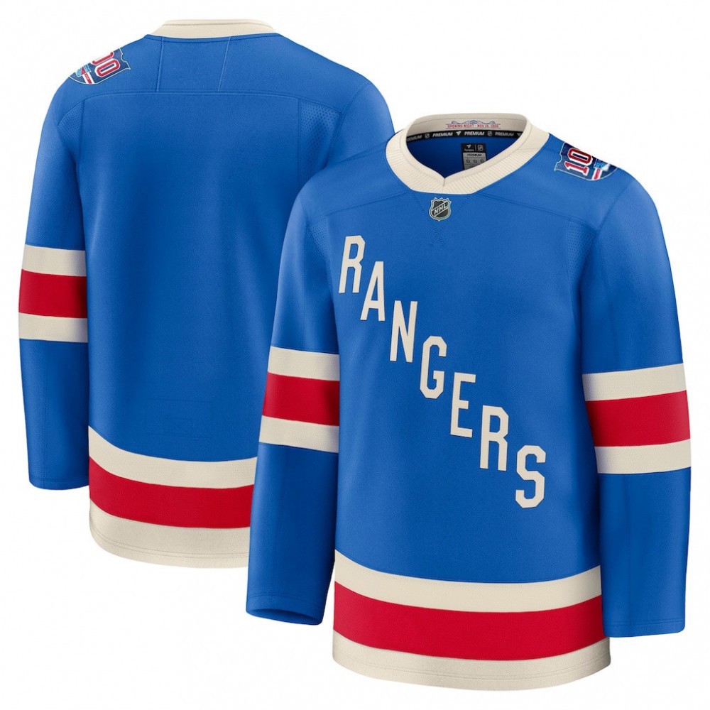 Men’s New York Rangers Blue Centennial Premium Jersey