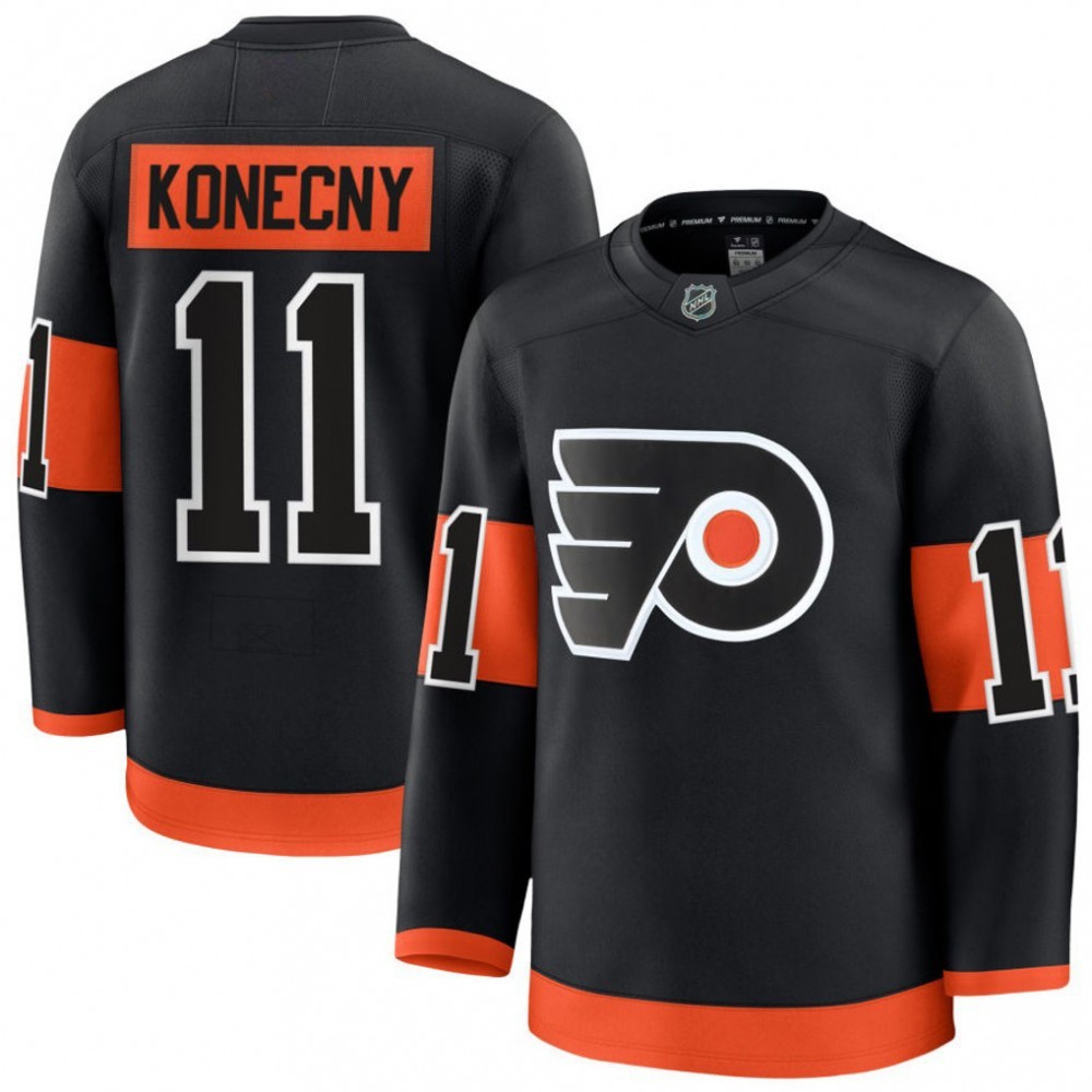 Men’s Philadelphia Flyers Travis Konecny Black Alternate Premium Jersey