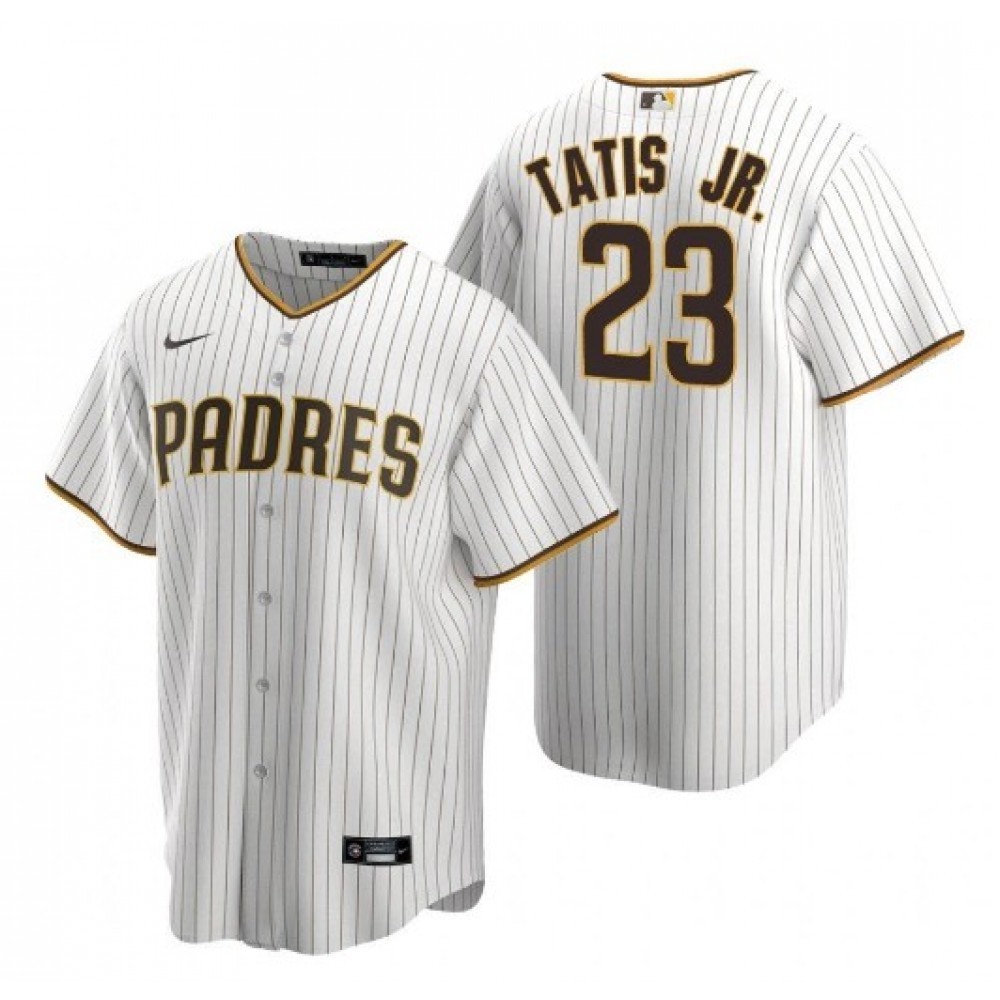 Men’s San Diego Padres Fernando Tatís Jr. #23 Nike White&Brown Home 2020 Jersey