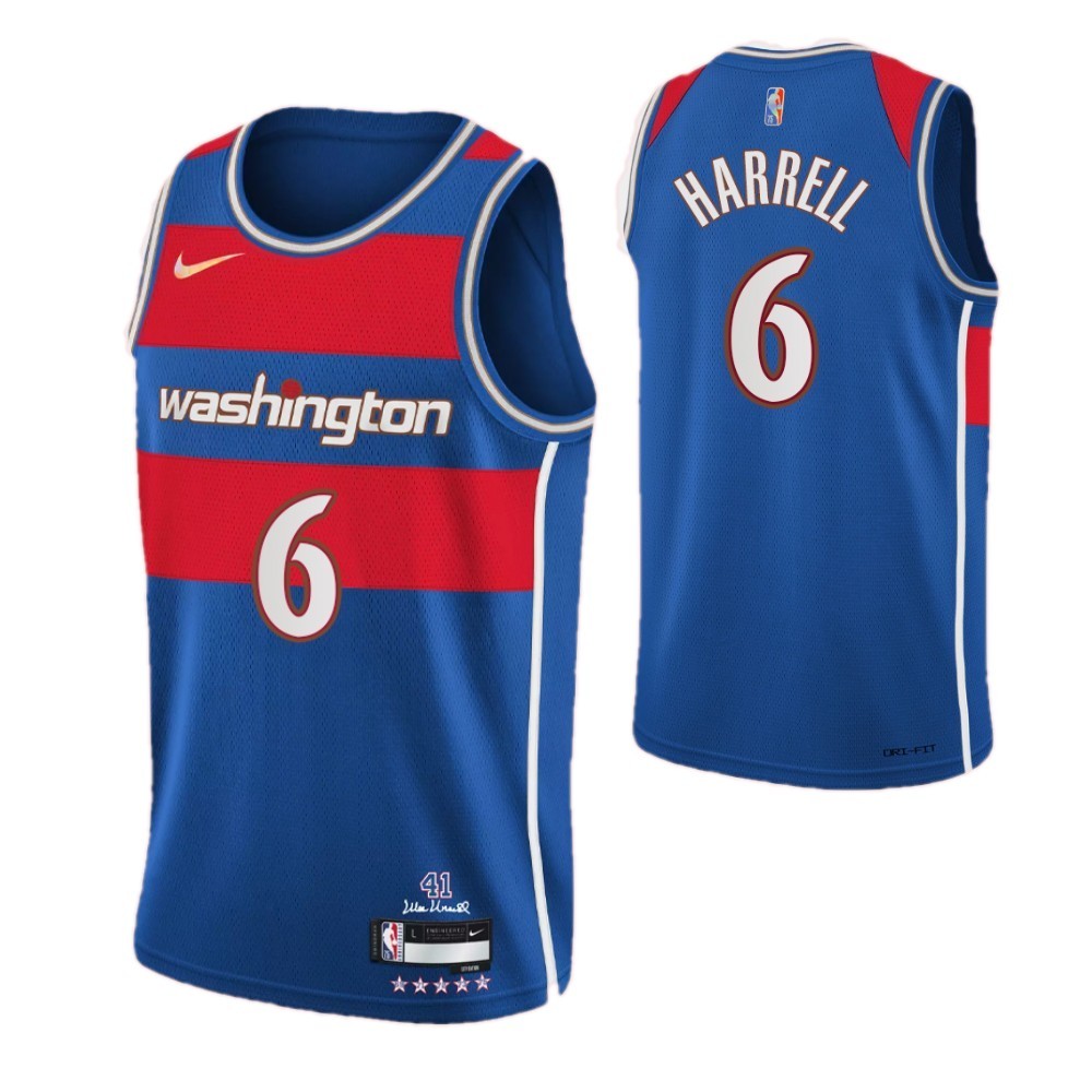 Men’s Washington Wizards Montrezl Harrell #6 Royal 2021/22 Swingman Jersey – City Edition