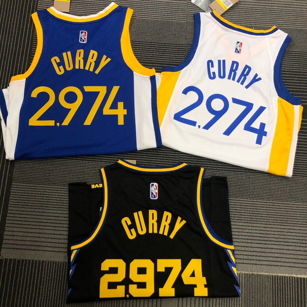 Golden State Warriors 75th Anniversary V-Neck Stephen Curry Men’s Jersey