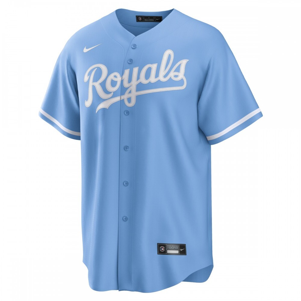 Kansas City Royals Nike Alternate Replica Team Logo Jersey – Light Blue