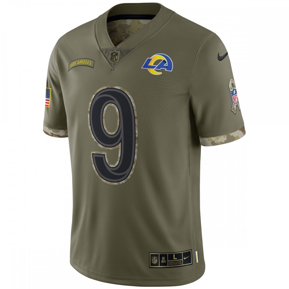 Matthew Stafford Los Angeles Rams Nike 2022 Salute To Service Limited Jersey – Olive