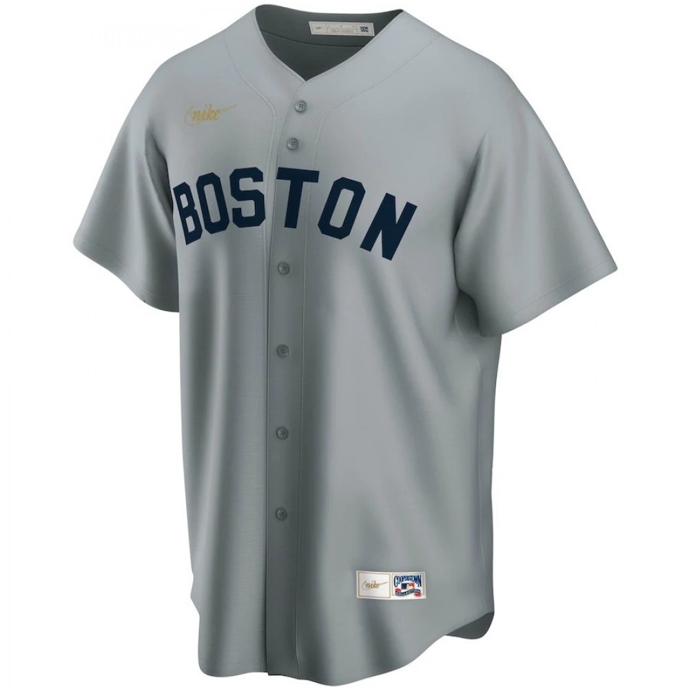 Men’s Boston Red Sox Carl Yastrzemski #8 Nike Gray Road Cooperstown Collection Player Jersey
