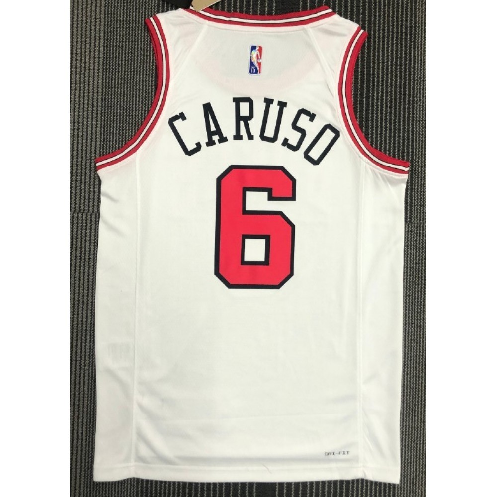 Men’s Chicago Bulls Alex Caruso #6 Nike White 2021/22 Diamond Swingman NBA Jersey – Icon Edition