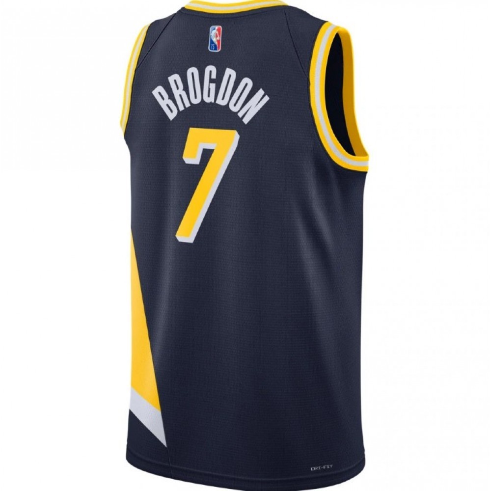 Men’s Indiana Pacers Malcolm Brogdon #7 Nike Navy 2021/22 Swingman NBA Jersey – City Edition