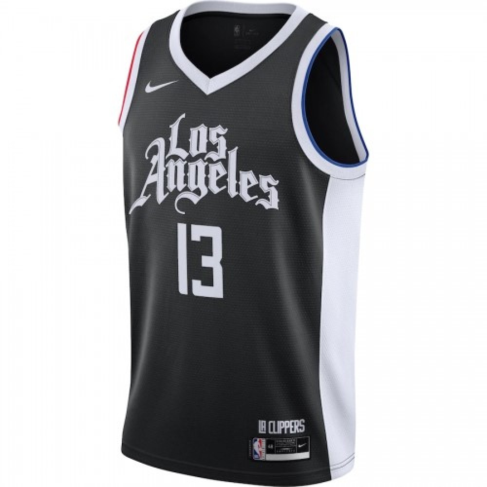 Men’s LA Clippers Paul George #13 Nike Black 2020/21 Swingman Player Jersey – City Edition