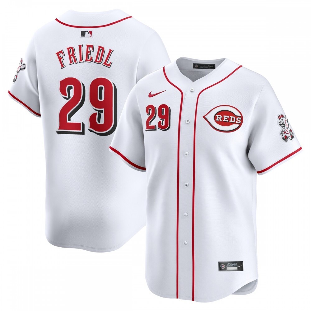 TJ Friedl Cincinnati Reds Nike Home Limited Player Jersey – White