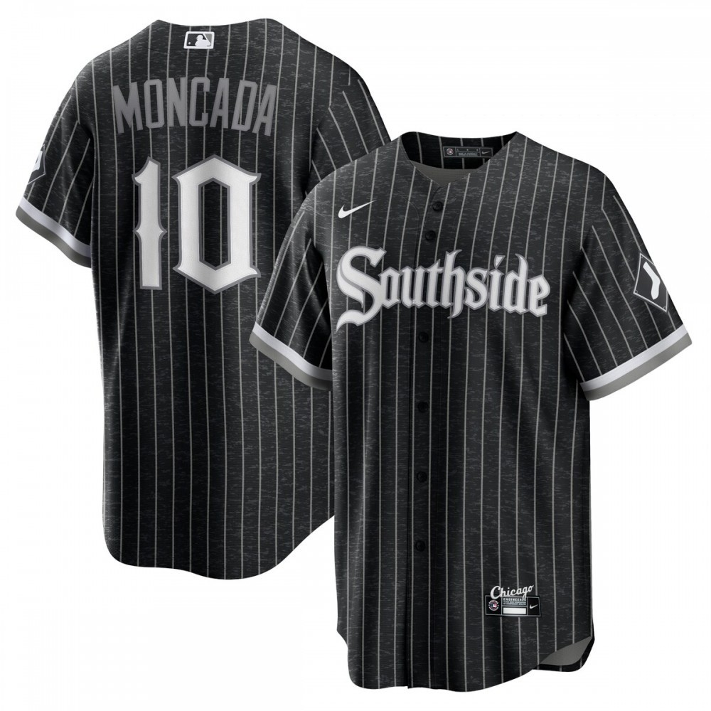 Yoan Moncada Chicago White Sox Nike 2021 City Connect Replica Player Jersey – Black